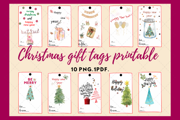 10 Christmas Gift Tags Printable: A Designer's Review of Seasonal Illustrations