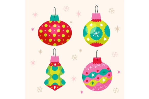 Christmas Ball Ornaments 01: Festive Illustrations for Local Brands