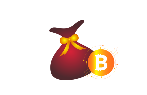 Christmas Bitcoin Coin Pouch Pocket Illustrations
