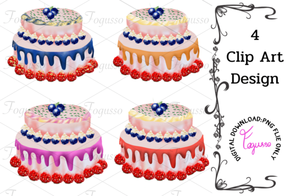 Christmas Cake Mini Set 2: Festive Illustrations for Local Branding