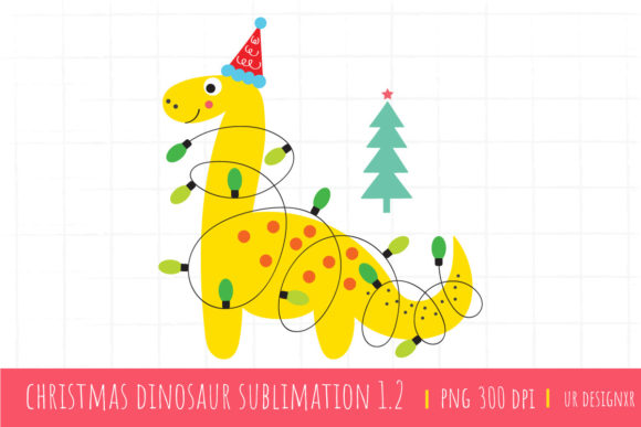 Christmas Dinosaur Sublimation 1.2 Illustrations
