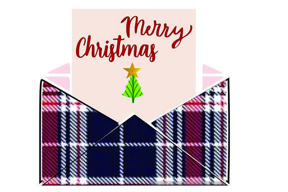 Christmas Greeting Envelope Illustrations