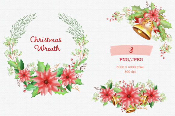 Christmas Wreath Watercolor Handdrawn Embroidery Review