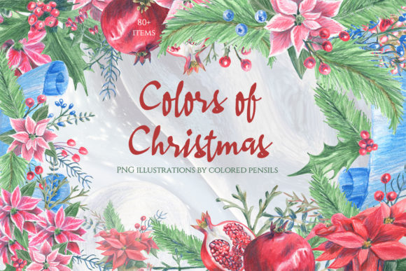 Colors of Christmas. Large Set: Premium Illustrations for Holiday Projects
