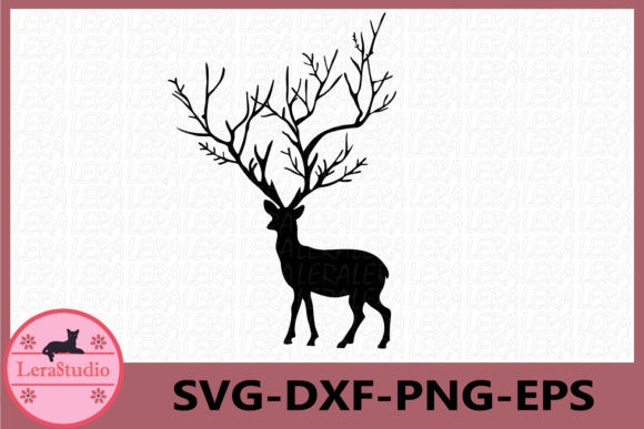 Deer, Merry Christmas Illustration for Design Projects