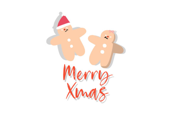 Merry Christmas Delicious Gingerbread Illustration