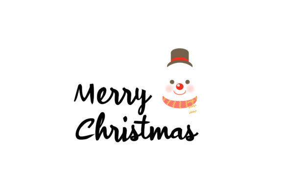 Merry Christmas Snowman Greeting Illustration Review