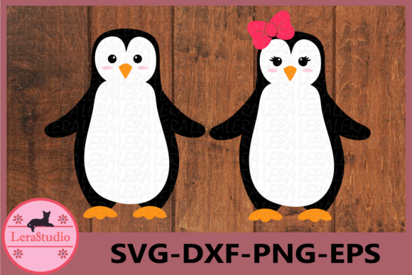 Penguin, Merry Christmas Illustration for Digital Selling
