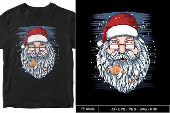 Santa and Kittens Merry Christmas Vector Review