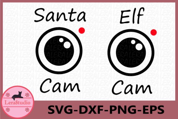 Santa Cam, Elf Cam, Christmas Illustrations for Handmade Creations